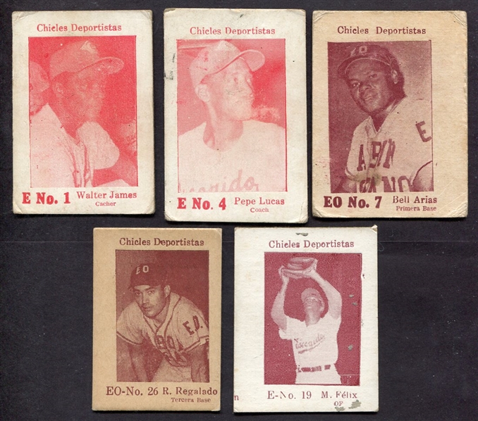 1950s Dominican Republic Chicles Deportistas 5 Different