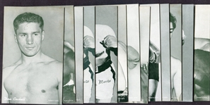 1947-66 Exhibits Boxing Lot of 38 Mostly Different w/HOFers
