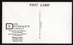 Don Drysdale J. D. McCarthy Facsimile Sig Postcard