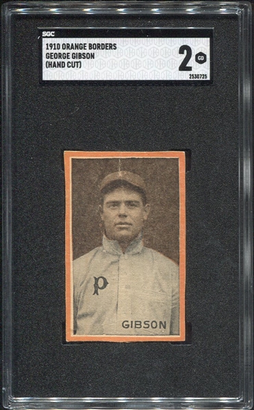 1910 Orange Borders George Gibson SGC 2 Highest Graded