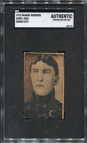 1910 Orange Borders Addie Joss SGC AUT