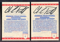 General Colin Powell Signed Desert Storm Cards