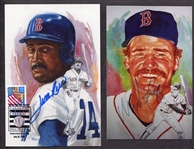 Red Sox HOF Autos Wade Boggs and Jim Rice