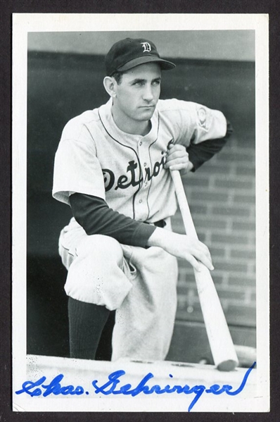 Charlie Gehringer Signed Photo