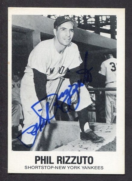 Phil Rizzuto Signed Card