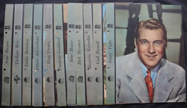 1945 Dixie Lid Movie Stars Premiums 11 Different