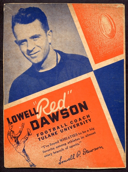 1936 Wheaties Coaches Red Dawson