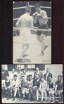 1927 Jack Dempsey Exhibits Card Pair