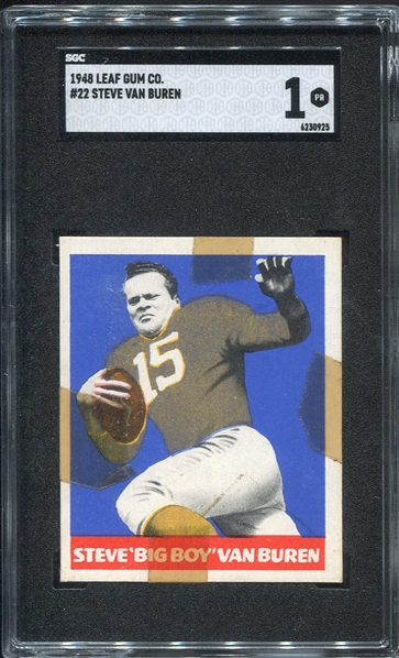 1948 Leaf Football #22 Steve Van Buren SGC 1