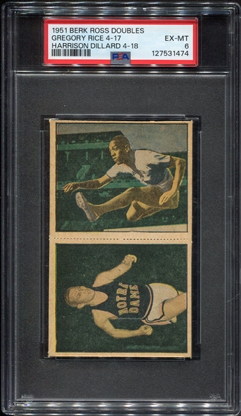 1951 Berk Ross Double Panel Rice / Dillard PSA 6