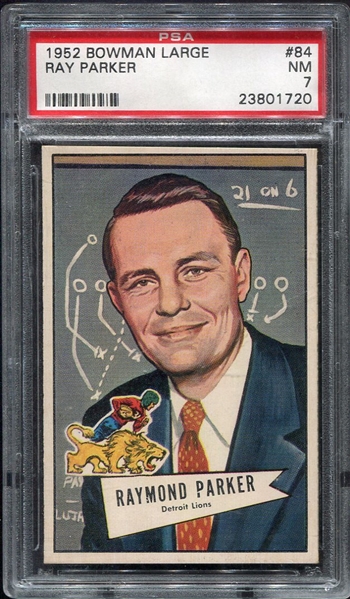 1952 Bowman Large #84 Ray Parker PSA 7