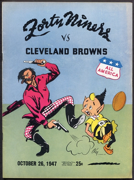 1947 Forty Niners vs Cleveland Browns AAFC Program