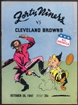 1947 Forty Niners vs Cleveland Browns AAFC Program