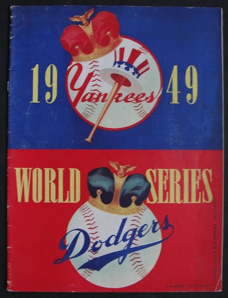 1949 World Series Program Yankee Stadium Game 1 or 2
