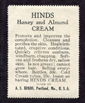 1915 Hinds Honey and Almond Cream Baseball Stamp