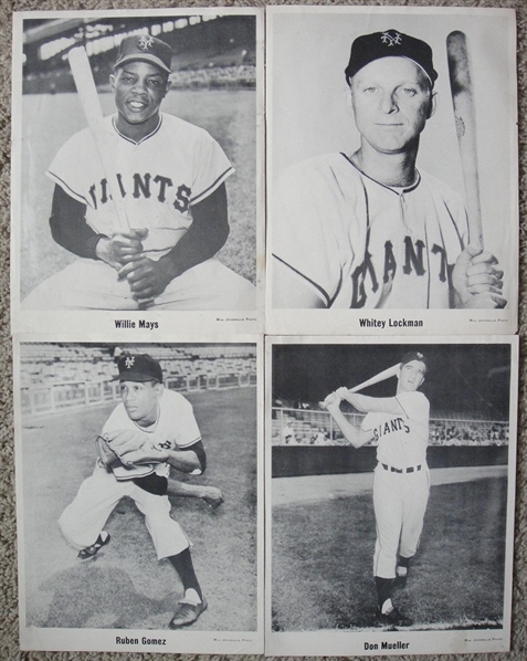 1954 Bill Jacobellis New York Giants Set of 8