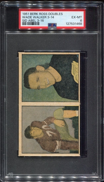 1952 Berk Ross Double Panel Walker 3-14 & Abel 3-16 PSA 6