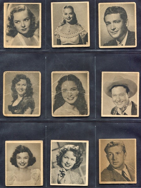 1948 Bowman Movie Stars Complete Set of 36
