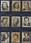 1948 Bowman Movie Stars Complete Set of 36