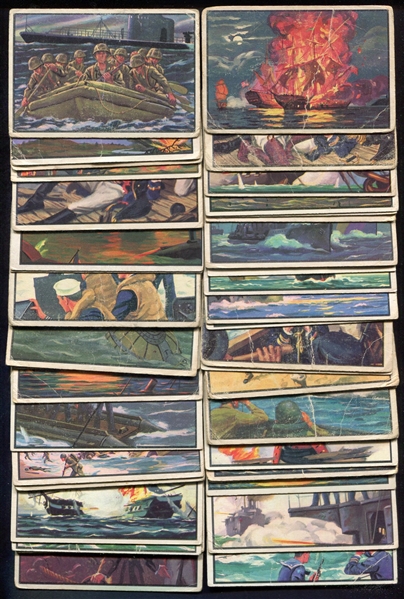 1954 Bowman U. S. Navy Victories Complete Set of 48