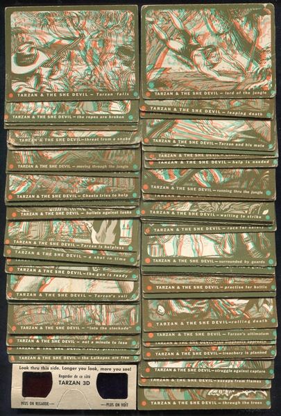 1953 Topps Tarzan & The She Devil Complete Set w/Viewer