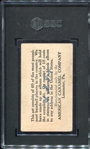 E126 American Caramel #28 Walter Johnson SGC 1