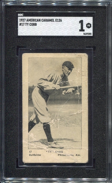 E126 American Caramel #17 Ty Cobb SGC 1