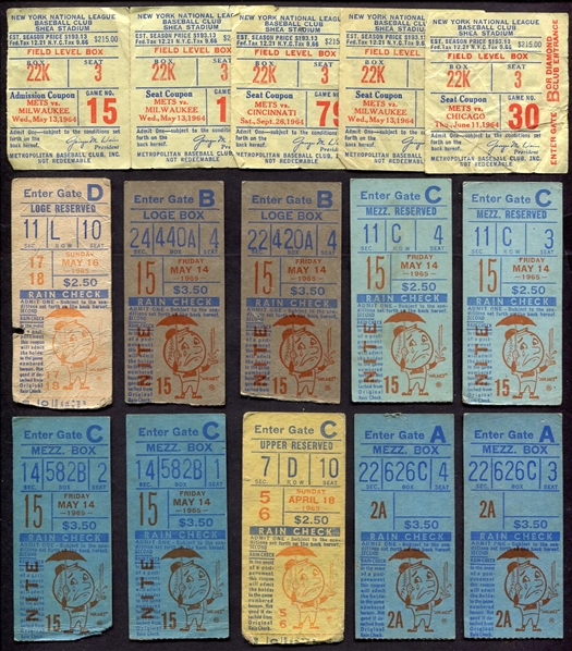 1964-1971 New York Mets Ticket Stub Collection