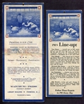 1940 National League Baseball Schedule Calendars