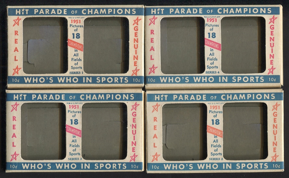 1951 Berk Ross Complete Set of 4 Boxes