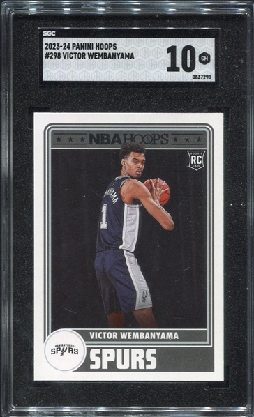 2023-24 Panini Hoops #298 Victor Wembanyama SGC 10