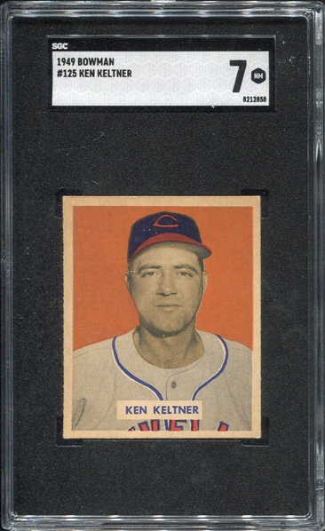 1949 Bowman #125 Ken Keltner SGC 7