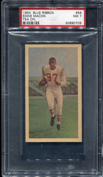 1954 Blue Ribbon Tea #56 Eddie Macon PSA 7