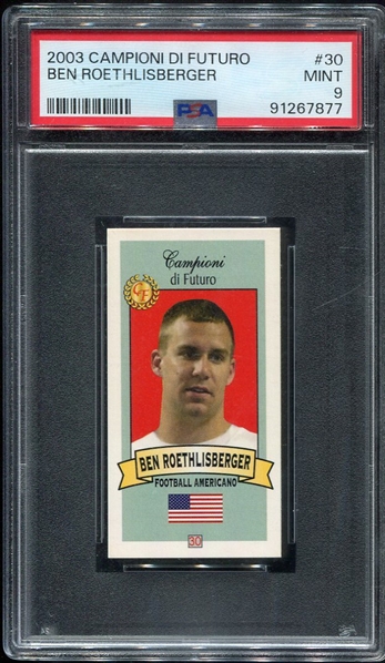 2003 Campioni Di Futuro #30 Ben Roethlisberger PSA 9