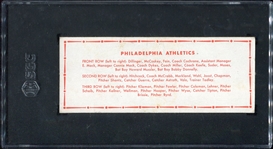 1951 Topps Team Philadelphia Athletics Undated SGC 4