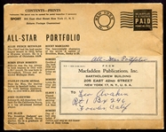 1953 Sport Magazine All-Star Portfolio Mailer & 10 Photos