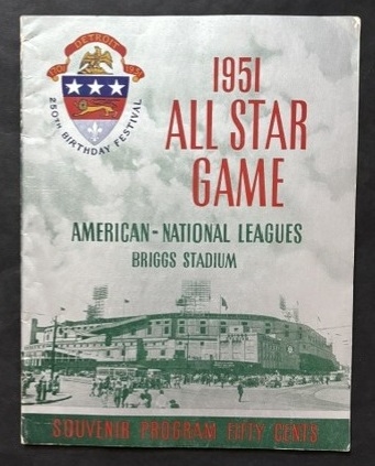 1951 All-Star Game Program