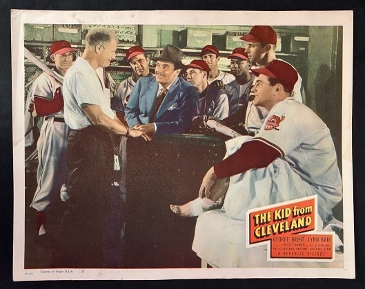 1949 Kid From Cleveland Lobby Poster Bob Feller & Larry Doby