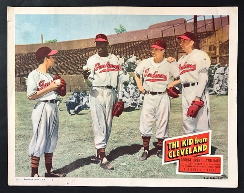 1949 Kid From Cleveland Lobby Poster Bob Feller & Satchel Paige