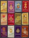 1910 S17 Military & Lodge Silks 24 Different