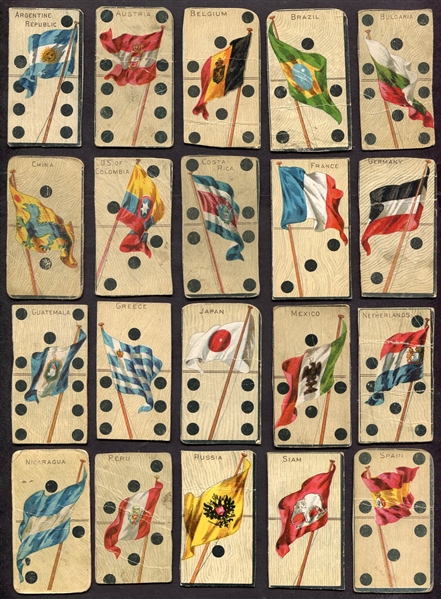 T177 1900 National Flags on Dominos 21 Different