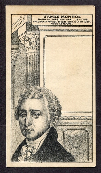 1889 H602 James Monroe Trade Card