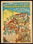 1946 Post Cereal 3 Ring Circus #1