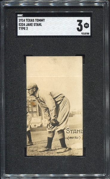 1914 Texas Tommy Type 2 Jake Stahl SGC 3
