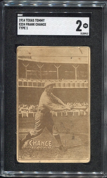 1914 Texas Tommy Frank Chance SGC 2 Highest Graded!